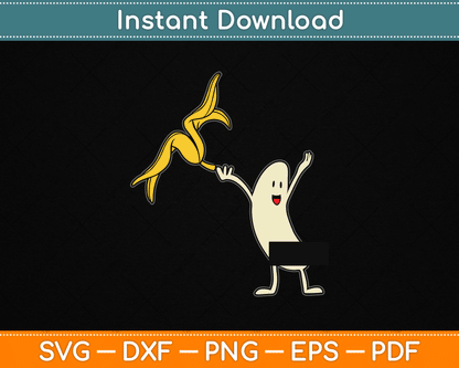 Banana Striptease Censored Naked Funny SVG Digital Cutting File