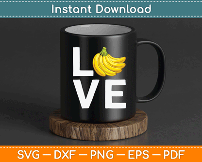 Bananas Hawaiian Love SVG Digital Cutting File