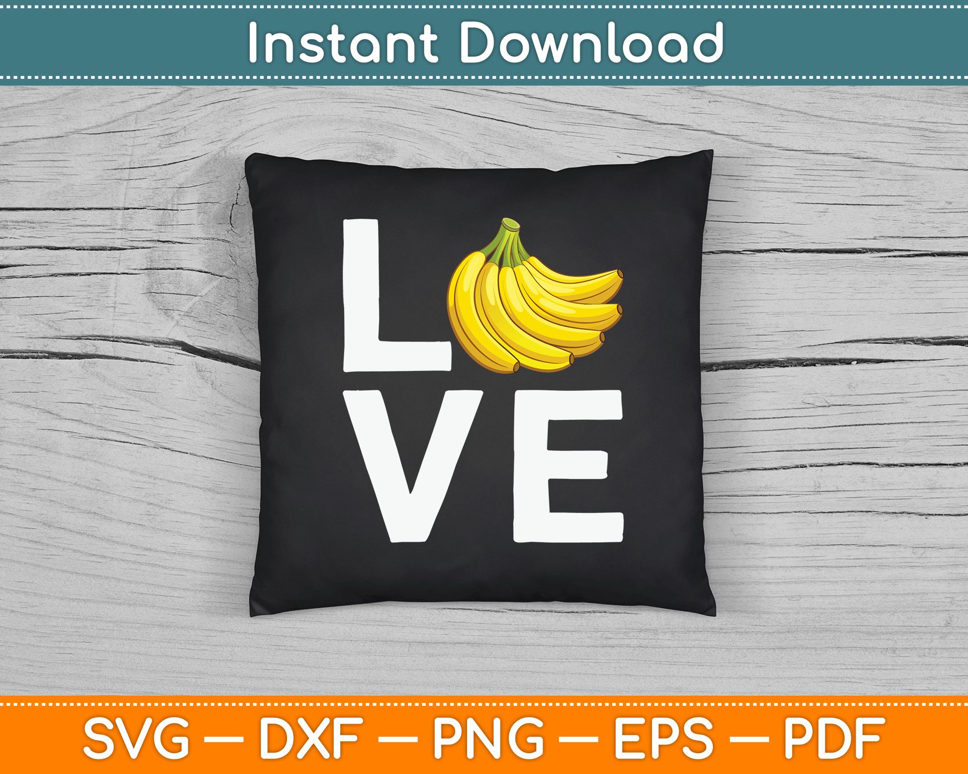 Bananas Hawaiian Love SVG Digital Cutting File