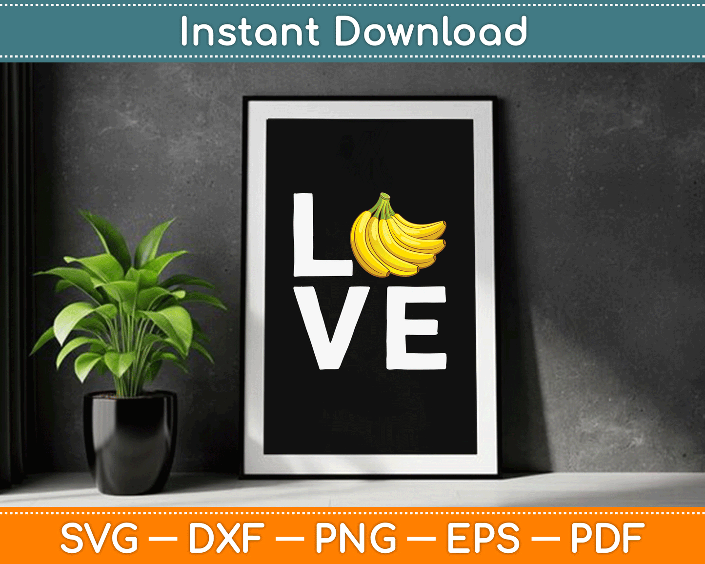 Bananas Hawaiian Love SVG Digital Cutting File