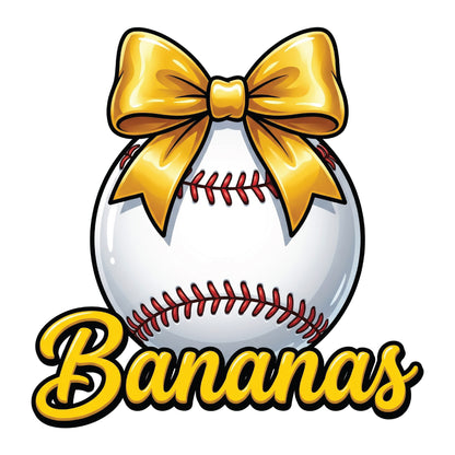 Bananas Coquette Baseball PNG