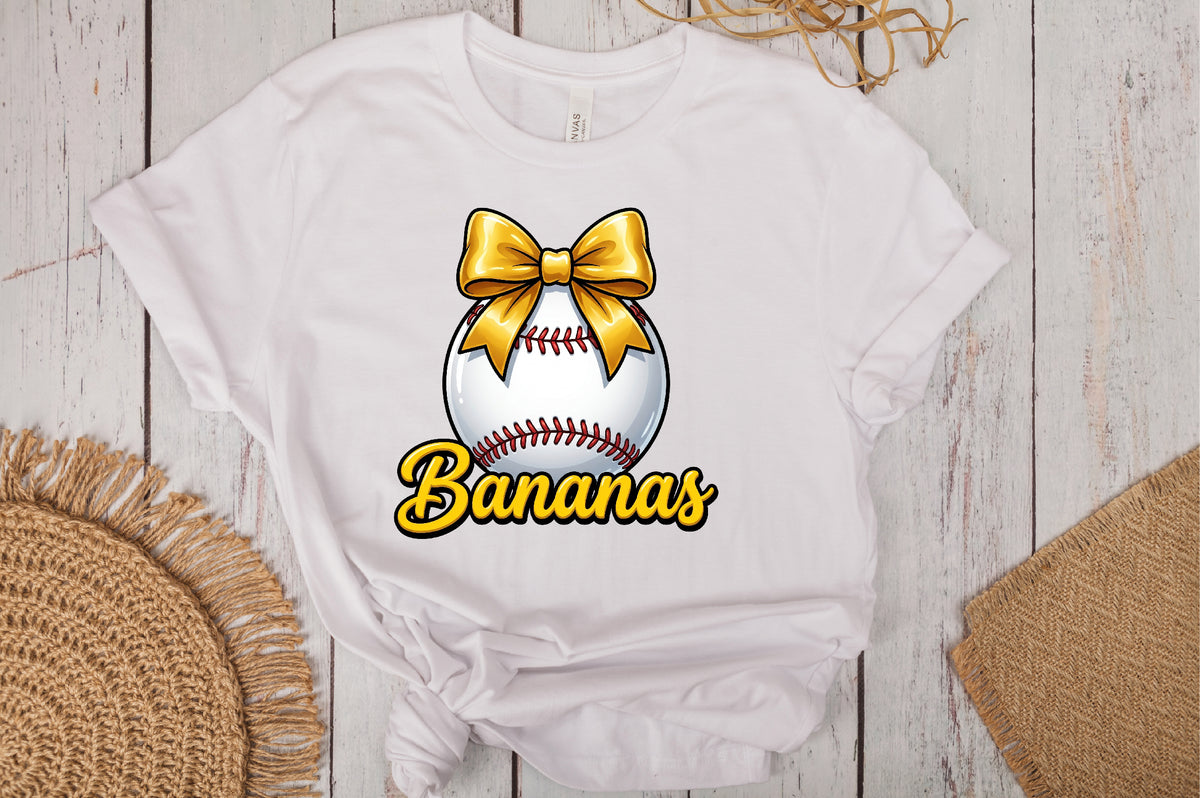 Bananas Coquette Baseball PNG