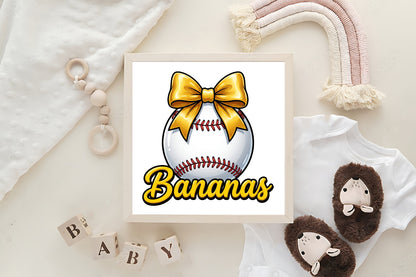 Bananas Coquette Baseball PNG