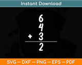 Baseball Math 6 4 3 2 Double Play Svg Digital Cutting File