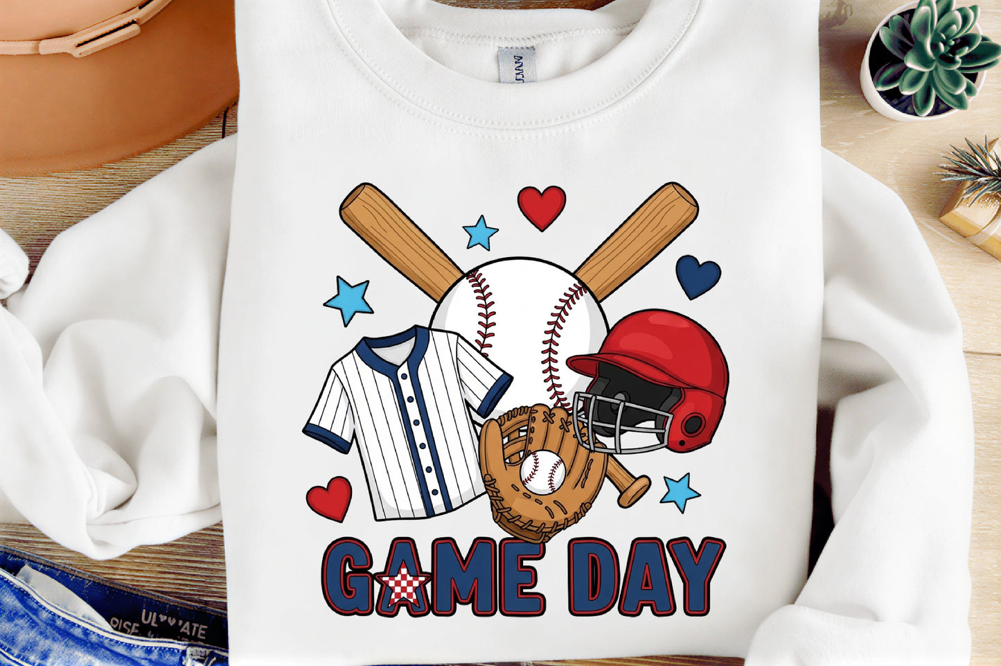 Baseball Game Day PNG, Baseball Player Sports Sublimation Design
