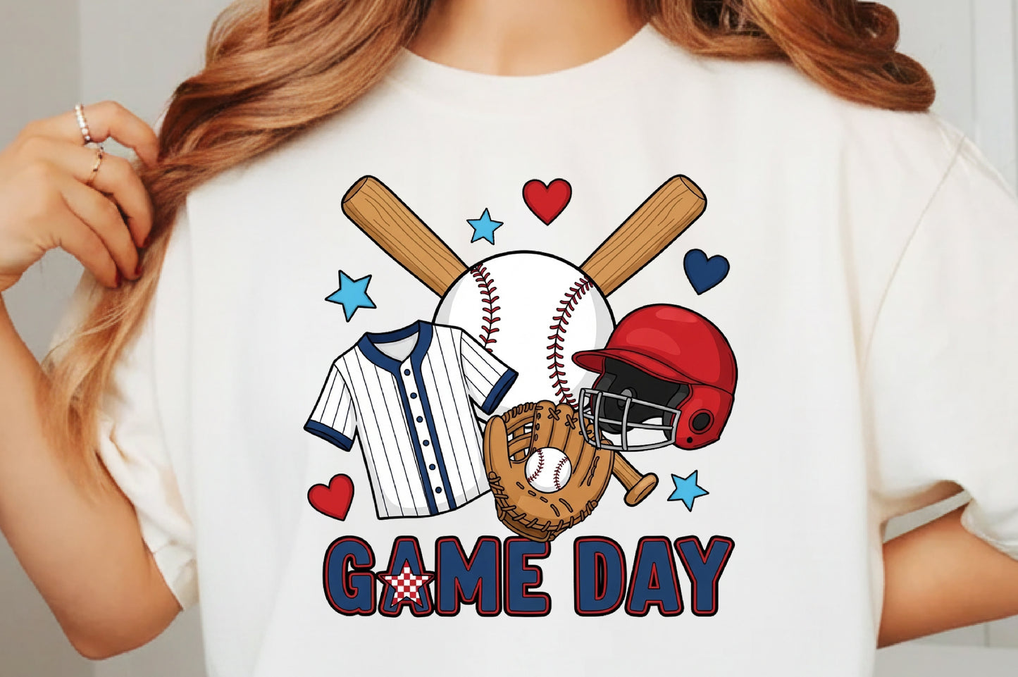 Baseball Game Day PNG, Baseball Player Sports Sublimation Design