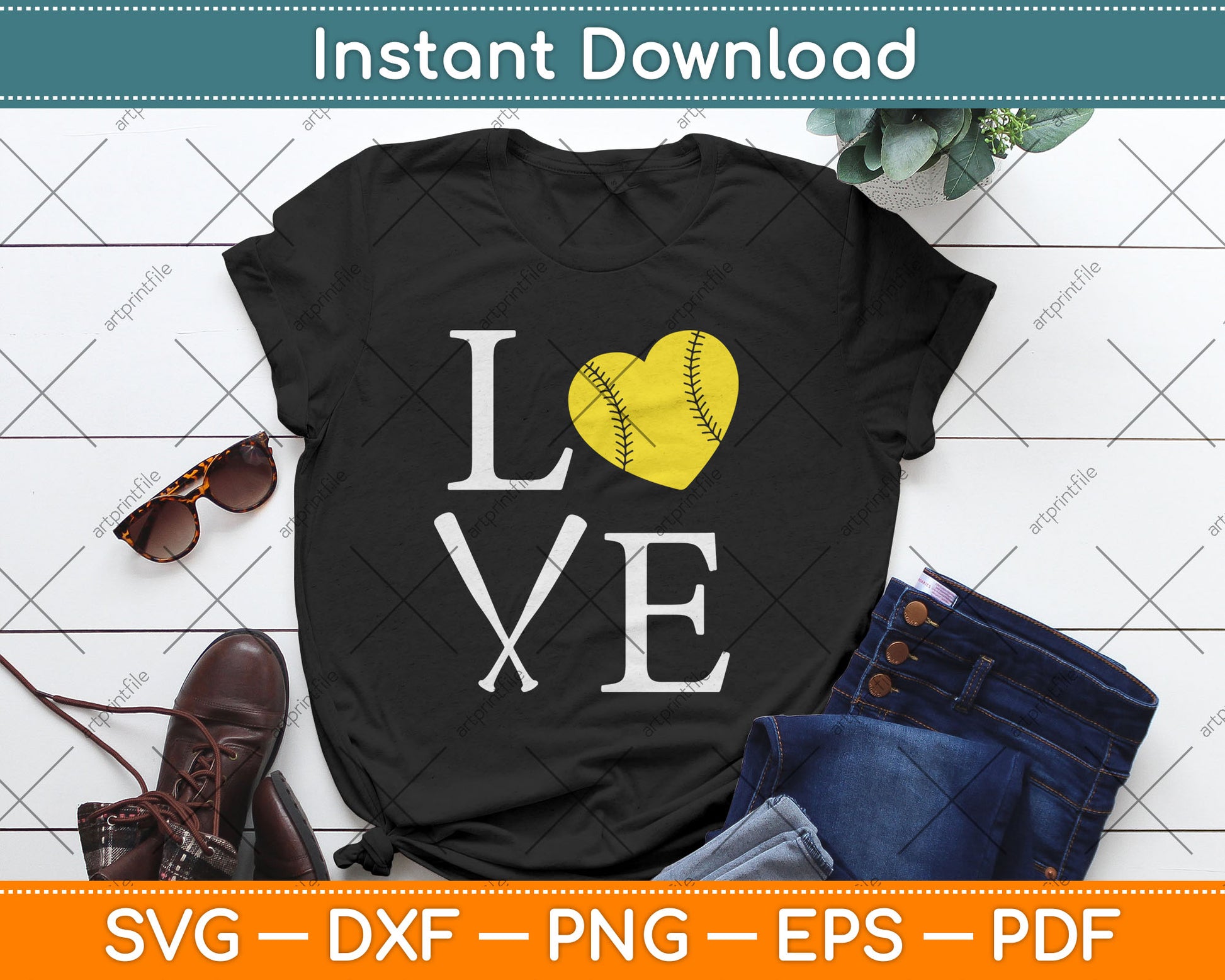Baseball Love Svg Digital Cutting File