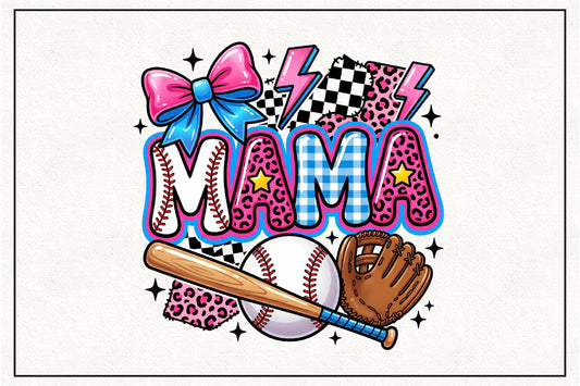 Baseball Mama Coquette PNG