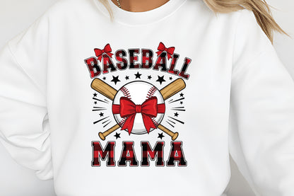 Baseball Mama PNG, Coquette Baseball Mom Game Day Design