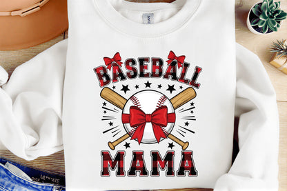 Baseball Mama PNG, Coquette Baseball Mom Game Day Design