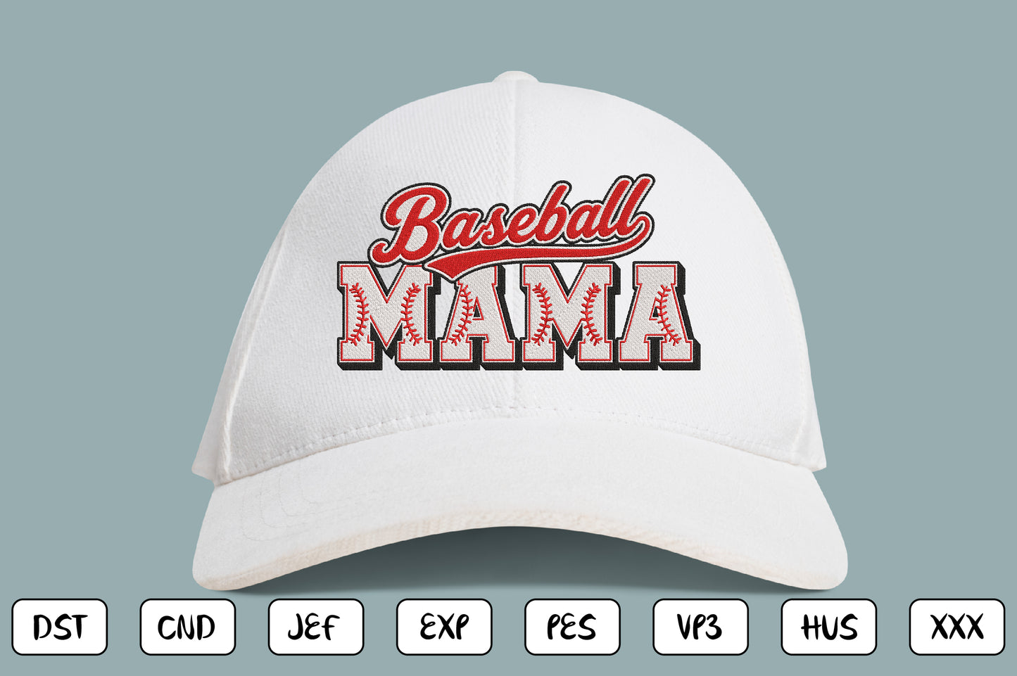 Baseball Mama Embroidery Design, Cute Baseball Mom Machine Embroidery Pattern, Sports Mom Embroidery Design