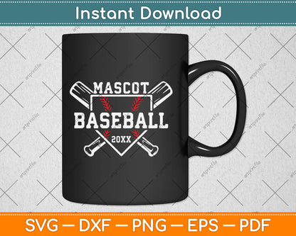 Baseball Mascot Softball Team Template Svg Digital Cutting File