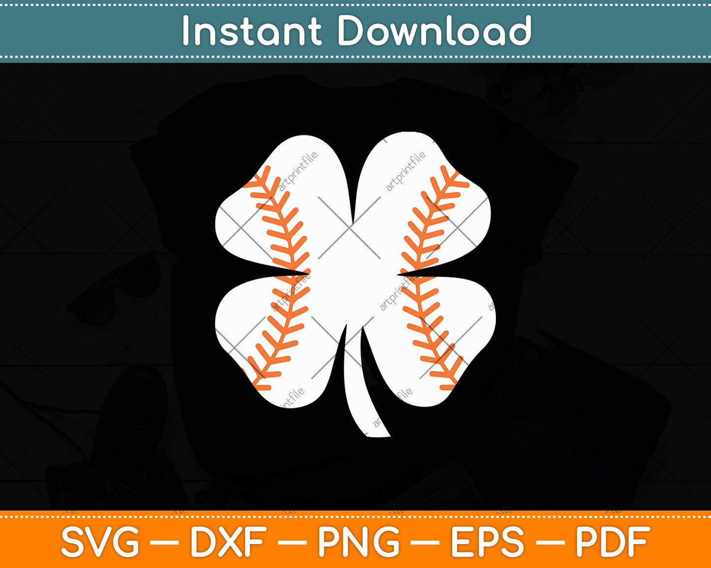 Baseball St. Patrick's Day American Flag Svg Digital Cutting File