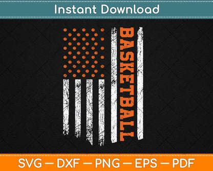 Basketball American Flag 4th Of July Basketball Svg Digital Cutting File