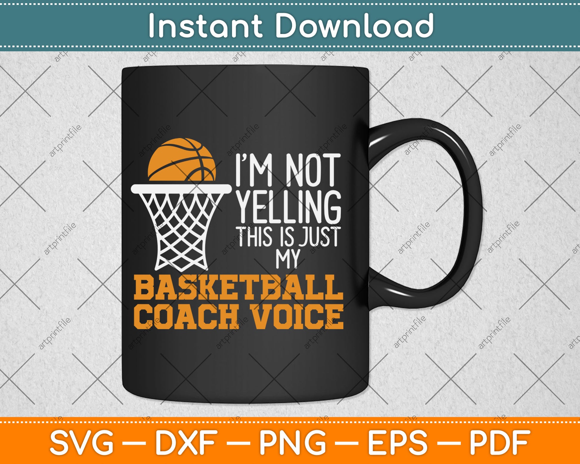 Basketball Coach Voice Funny Basketball Coach Svg Digital Cutting File