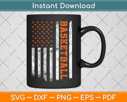 Basketball American Flag Basketball Lover Svg Digital Cutting File