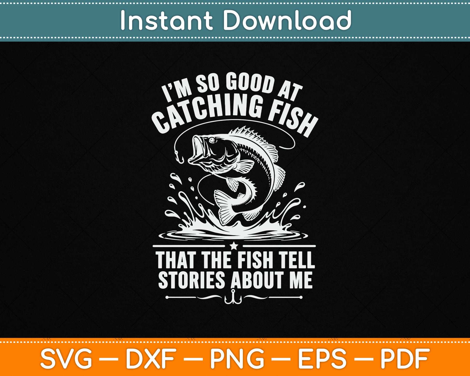 Bass Fishing Fisherman Funny Fisherman Catch Fish SVG Digital Cutting File