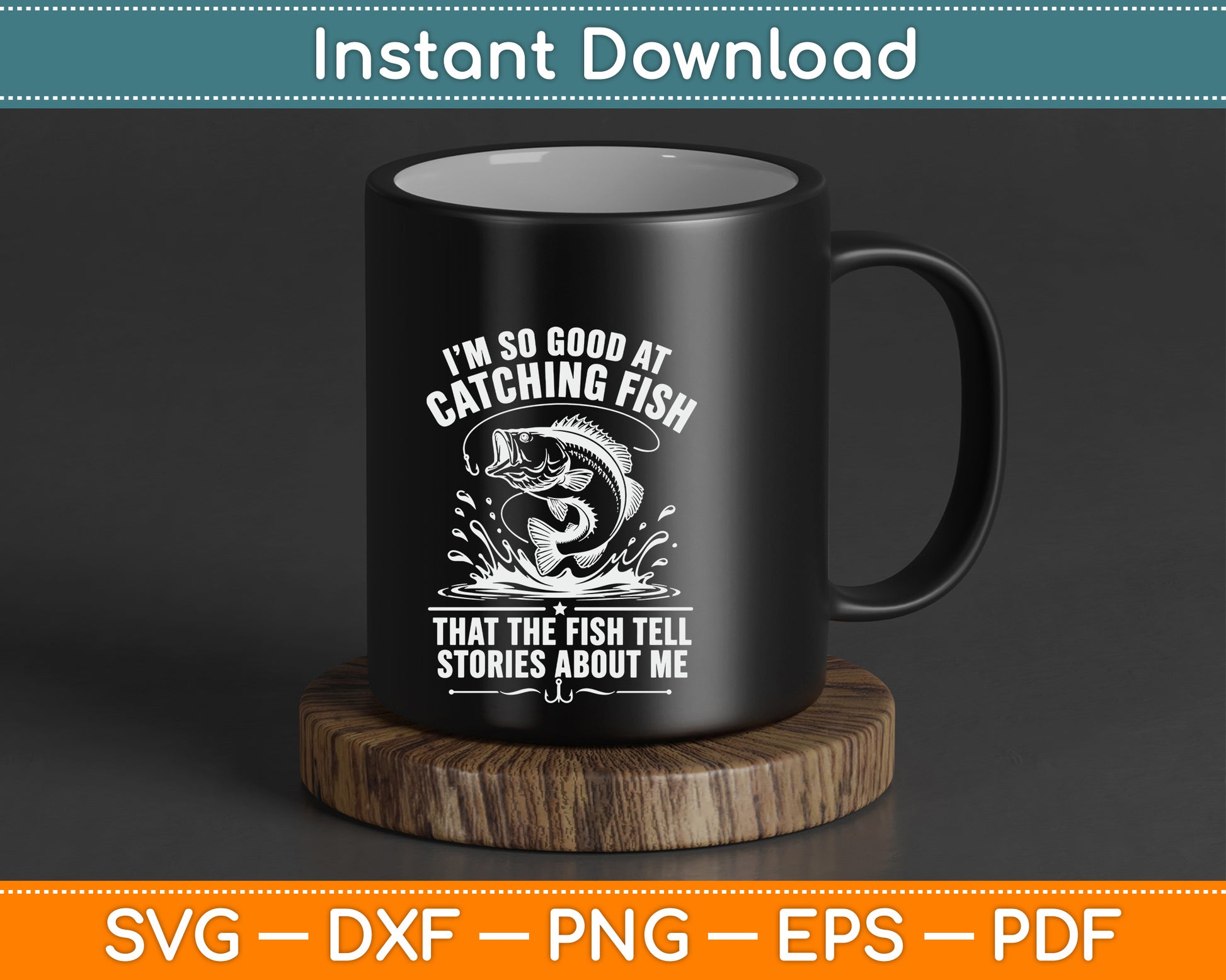 Bass Fishing Fisherman Funny Fisherman Catch Fish SVG Digital Cutting File