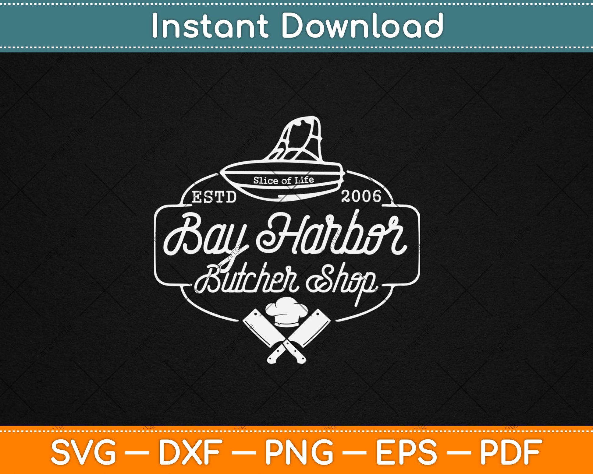 Bay Harbor Butcher Shop Svg Digital Cutting File