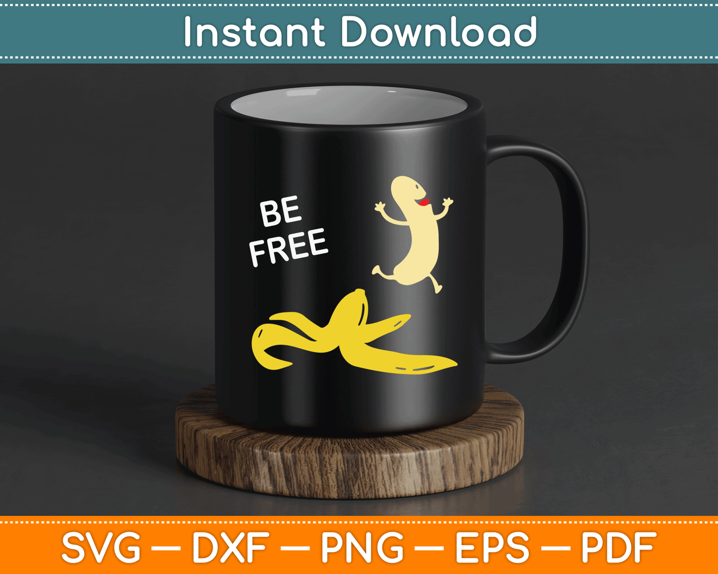 Be Free Banana Nudist Funny Nudist Funny Banana SVG Digital Cutting File