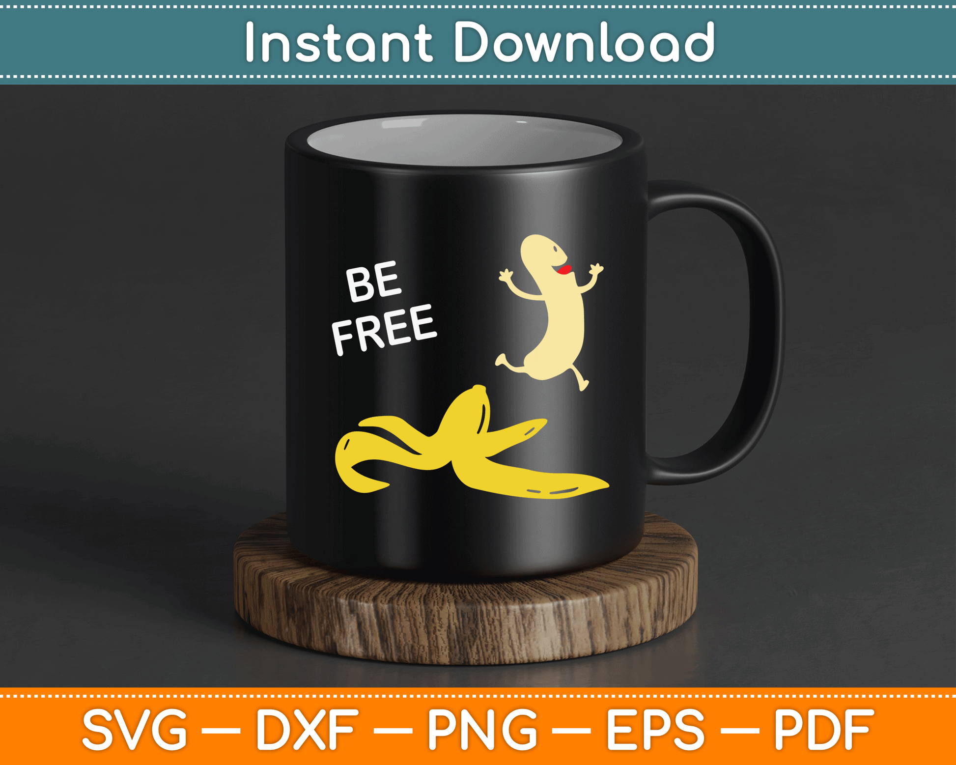 Be Free Banana Nudist Funny Nudist Funny Banana SVG Digital Cutting File