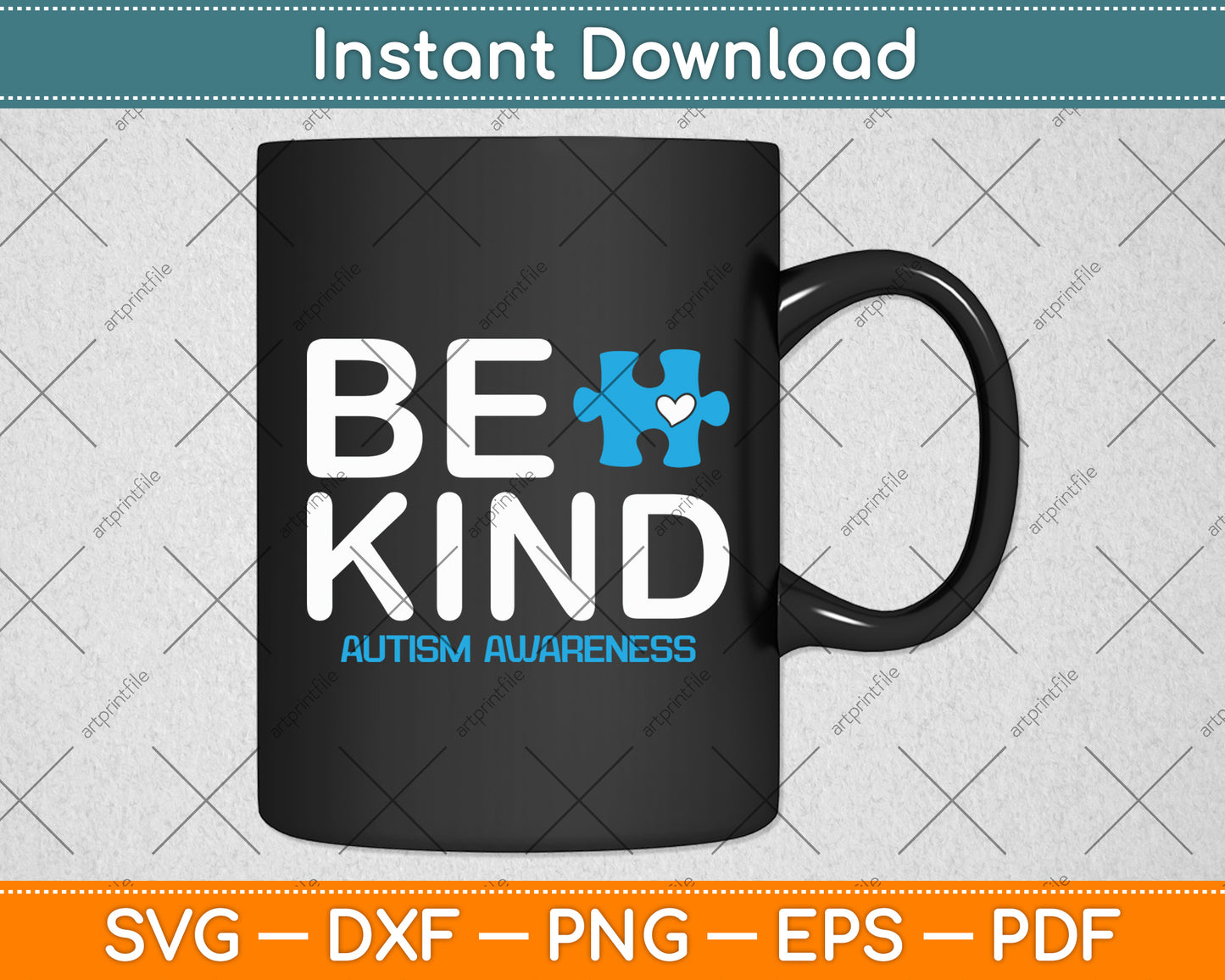 Be Kind Autism Awareness Svg Digital Cutting File