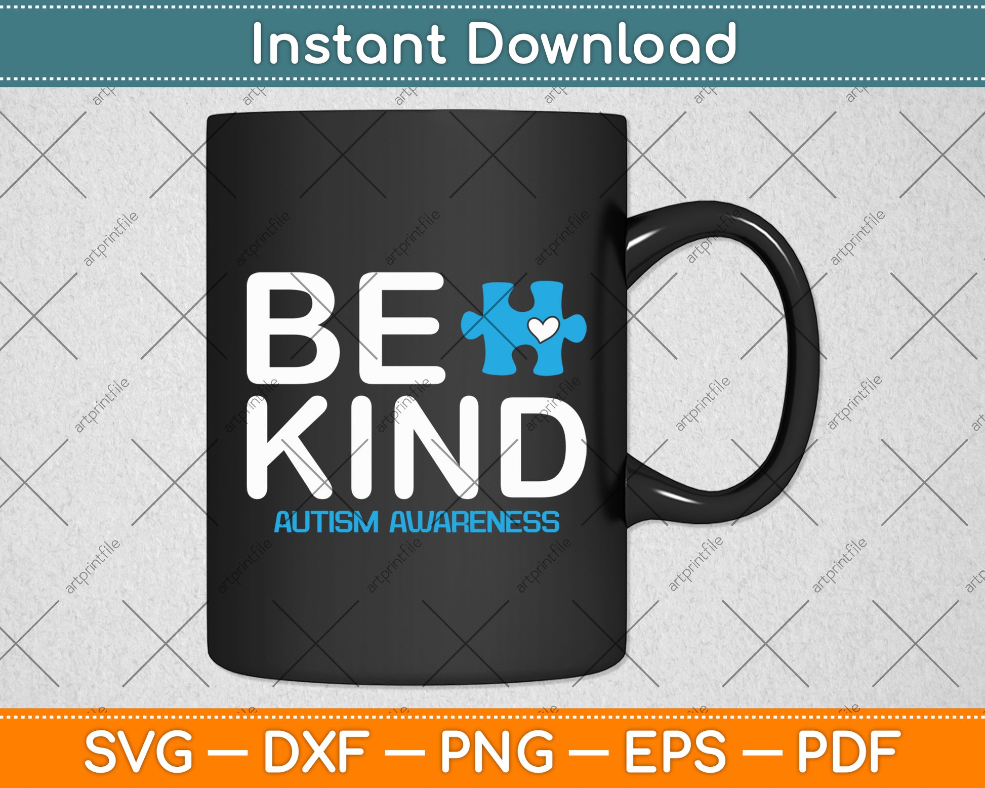Be Kind Autism Awareness Svg Digital Cutting File