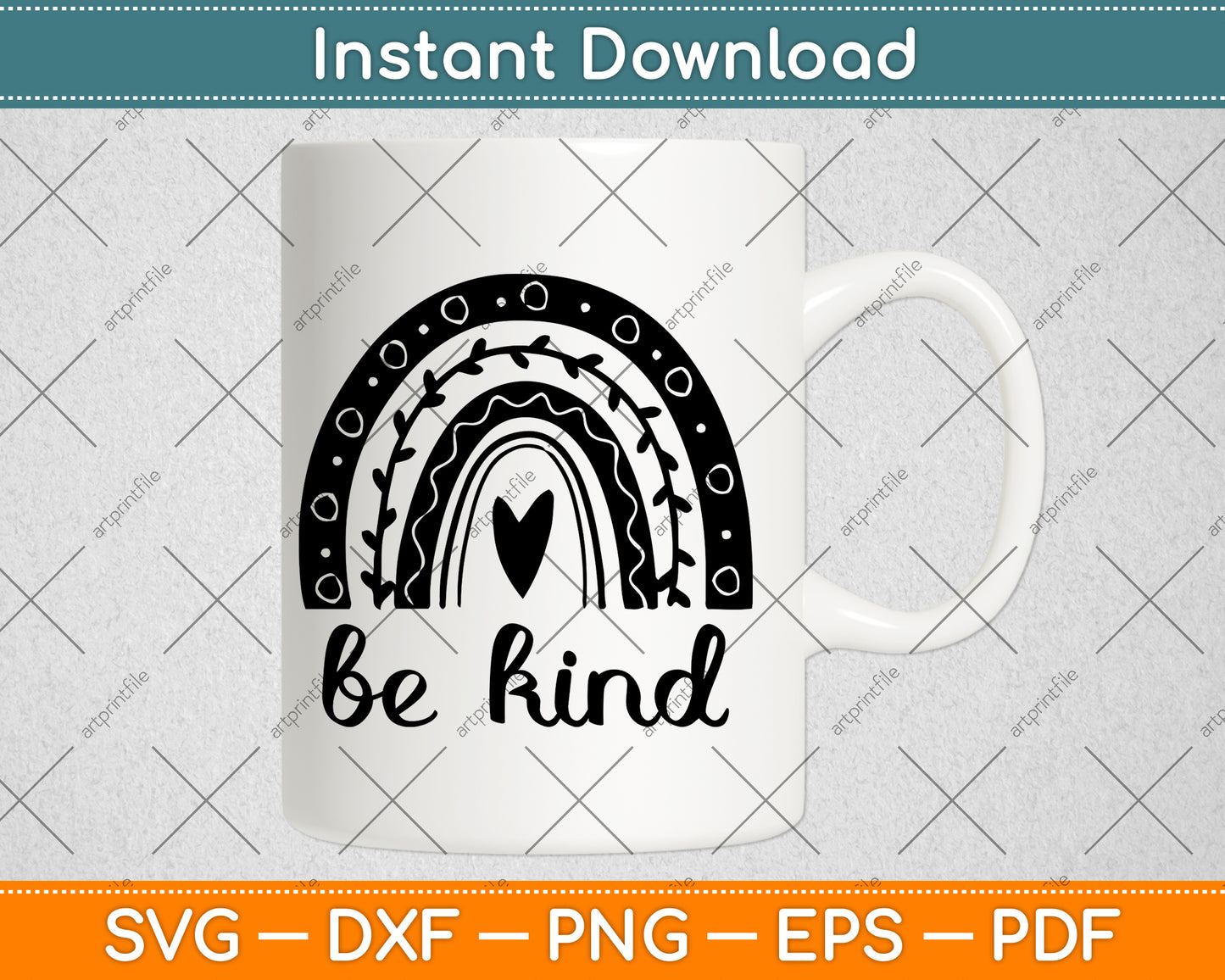 Be Kind Rainbow Lover Svg Png Dxf Digital Cutting File