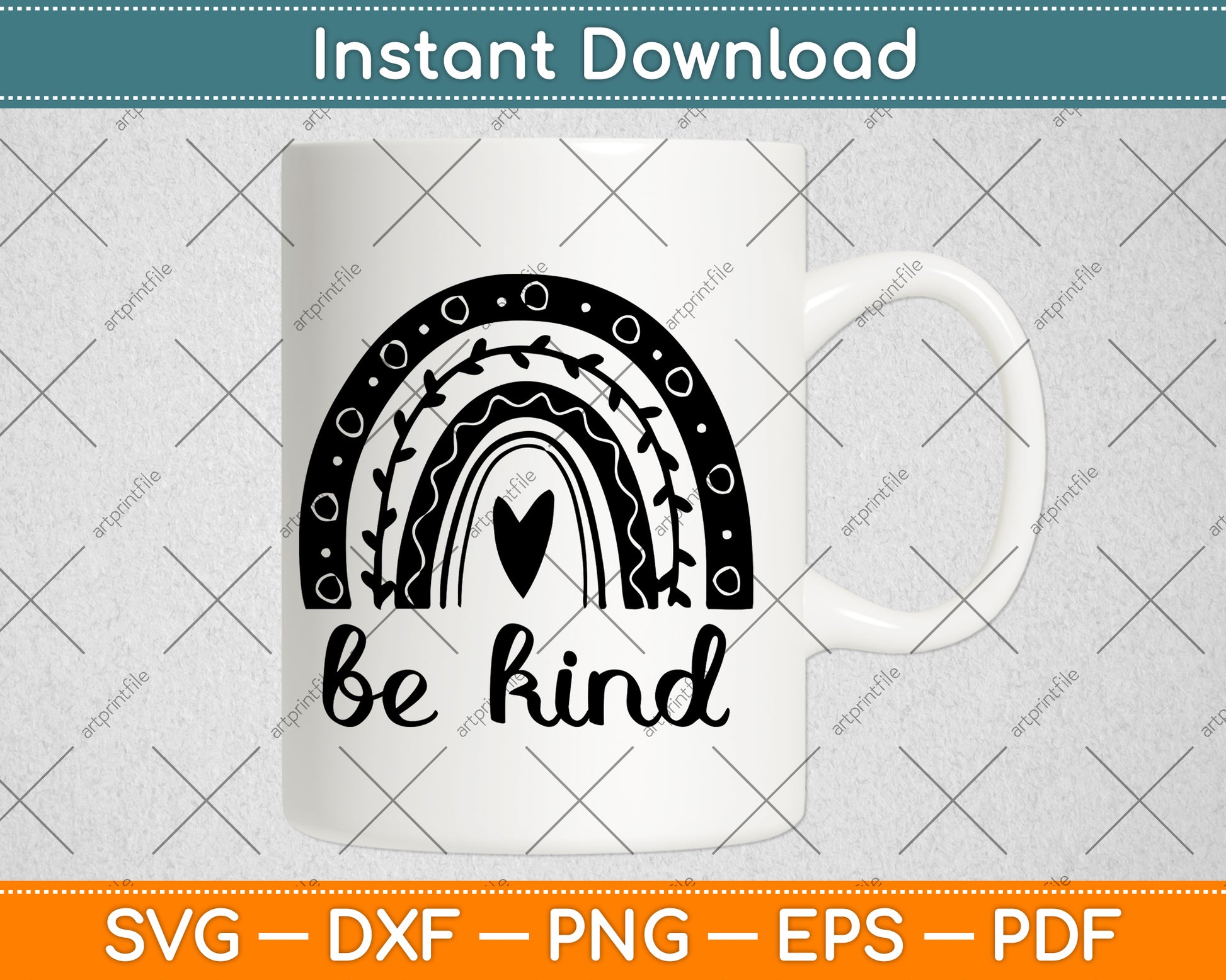 Be Kind Rainbow Lover Svg Png Dxf Digital Cutting File