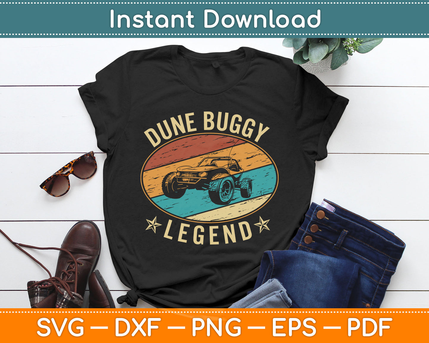 Beach Car Beach Buggy - Dune Buggy Legend Svg Digital Cutting File