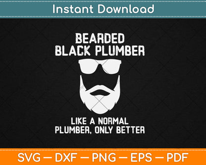 Bearded Black Plumber Funny Definition Svg Digital Cutting File