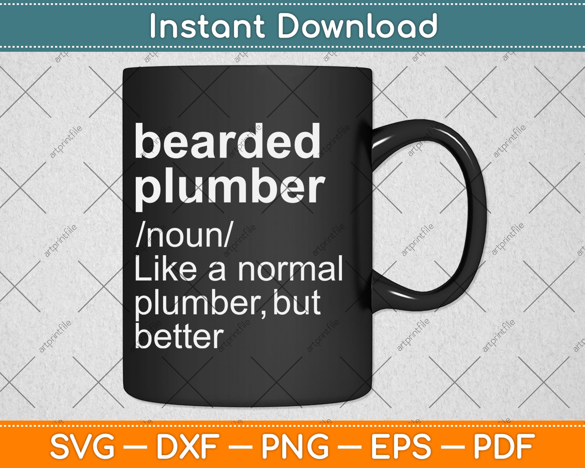 Bearded Plumber Funny Definition Svg Digital Cutting File