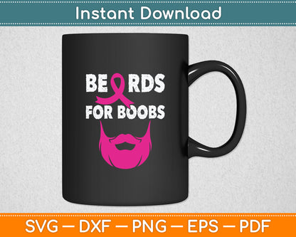 Beards For Boobs Breast Cancer Awareness Svg Digital Cutting File
