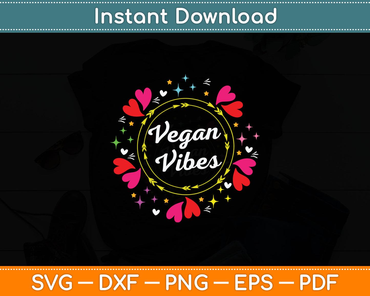 Beautiful Vegan Vibes Svg Digital Cutting File