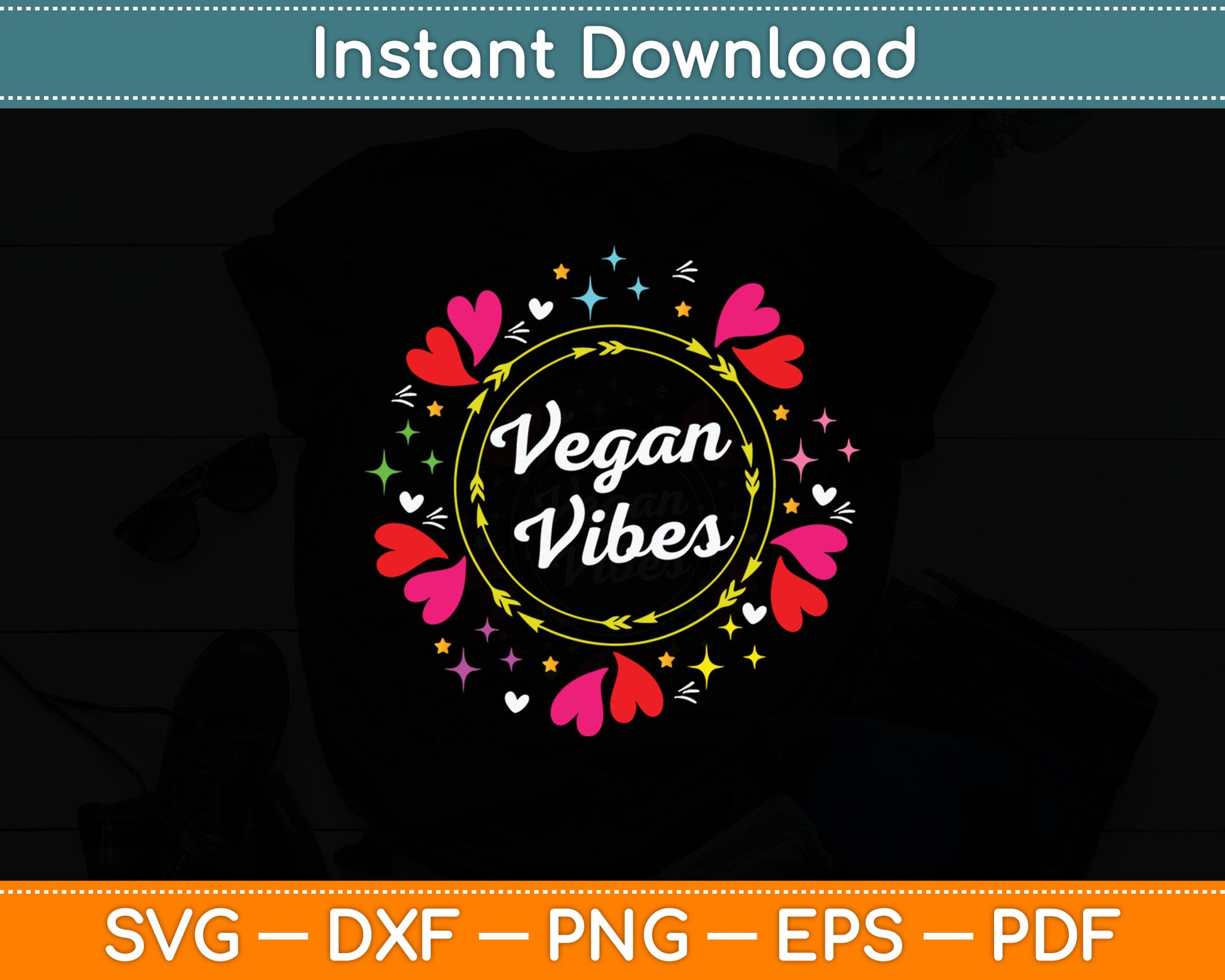 Beautiful Vegan Vibes Svg Digital Cutting File