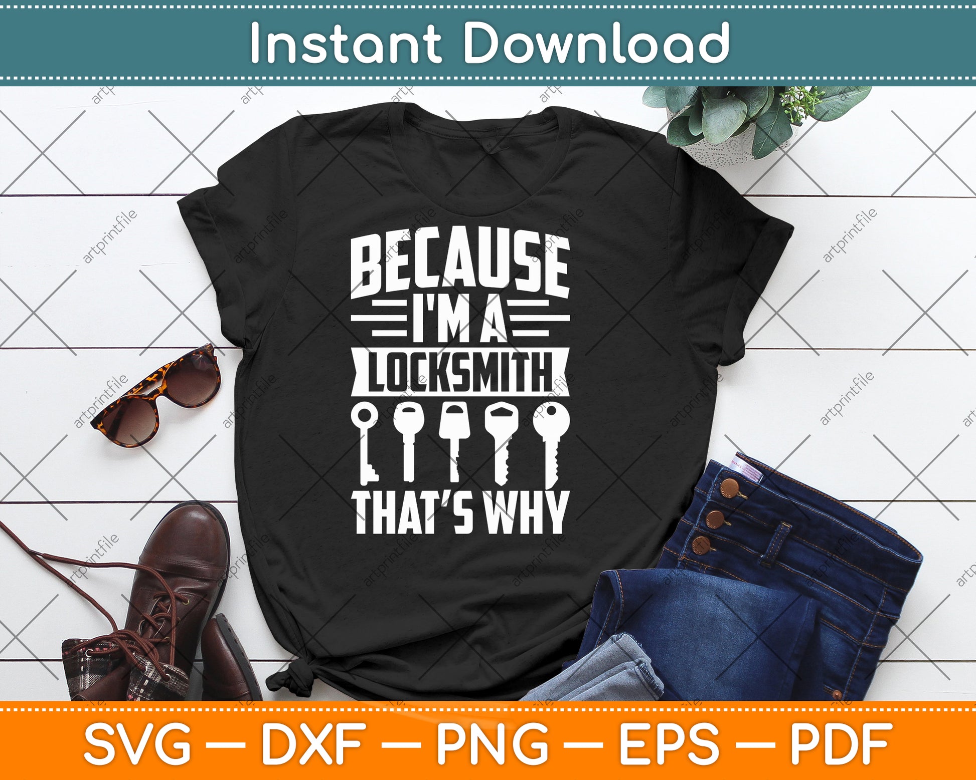 Because I'm A Locksmith Lock Picking Locks Sayings Svg Digital Cutting File