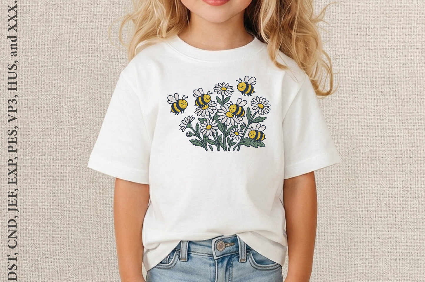 Bee Embroidery Design – Cute Honey Bee Machine Embroidery Pattern, Beautiful Insect & Nature Embroidery Design