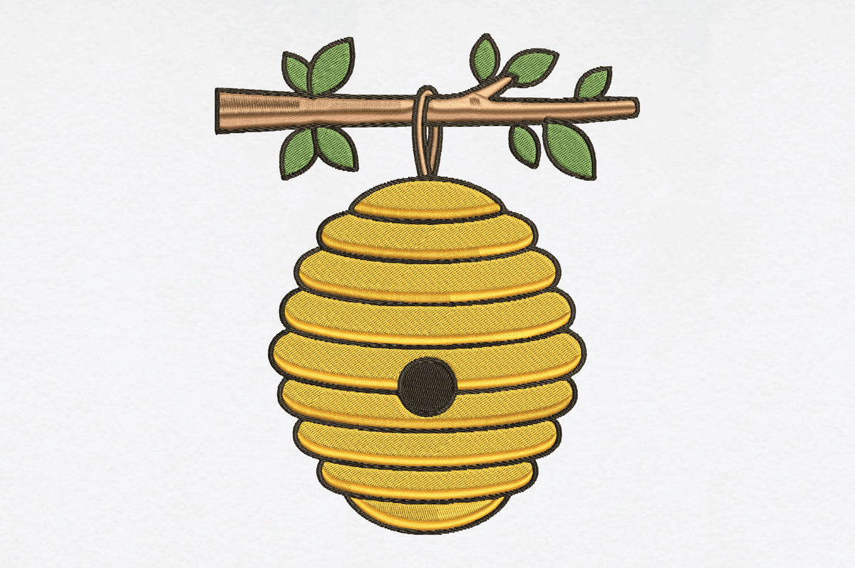 Bee Hive Embroidery Design