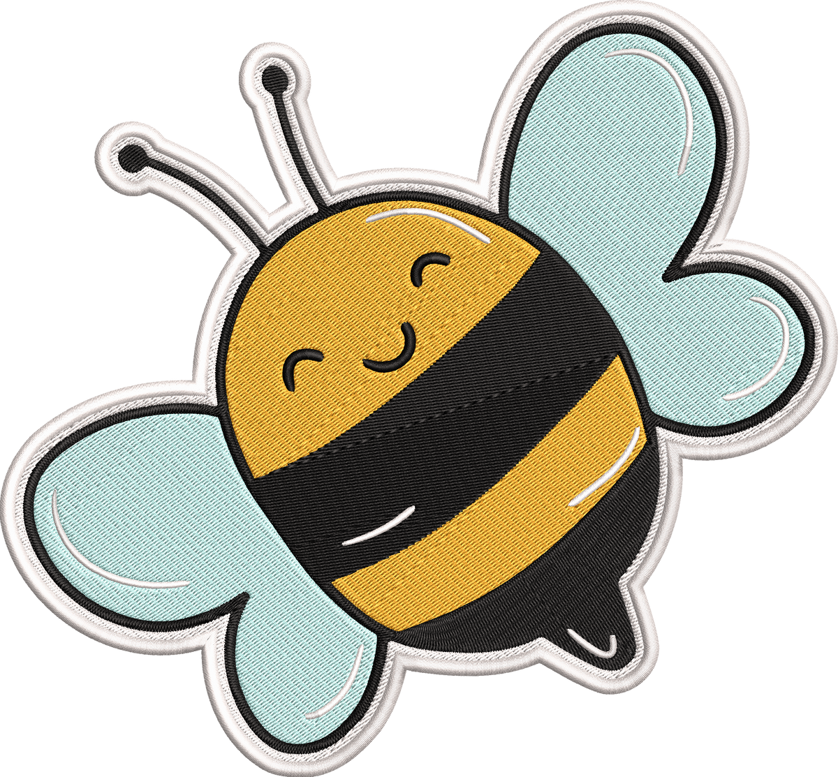 Cute Bee Patch Embroidery Design, Adorable Honey Bee Machine Embroidery Pattern, Kawaii Bumble Bee Embroidery Patch Design,