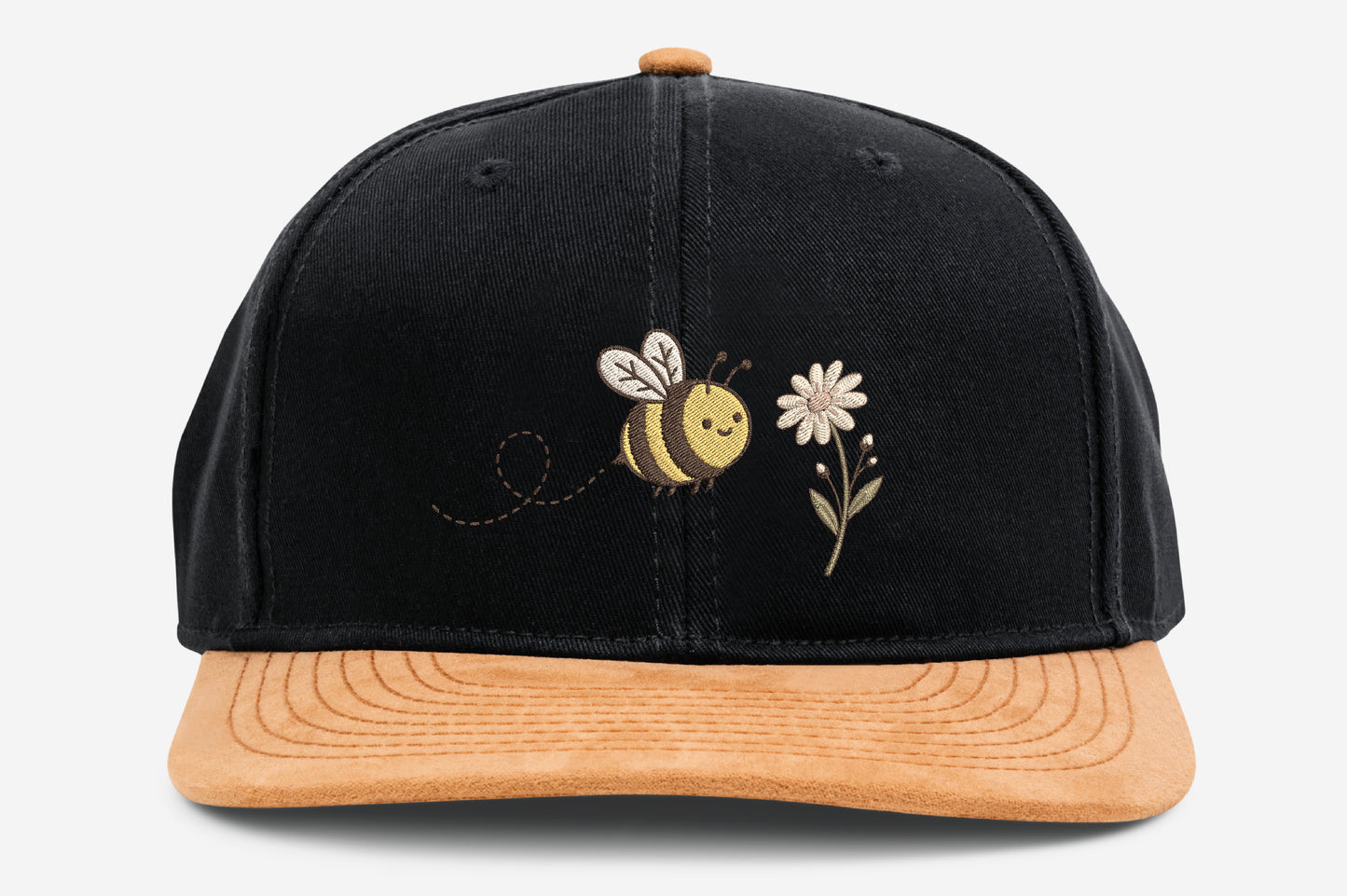 Bee and Flower Embroidery Design – Cute Bee & Floral Machine Embroidery Pattern, Beautiful Nature Embroidery Design