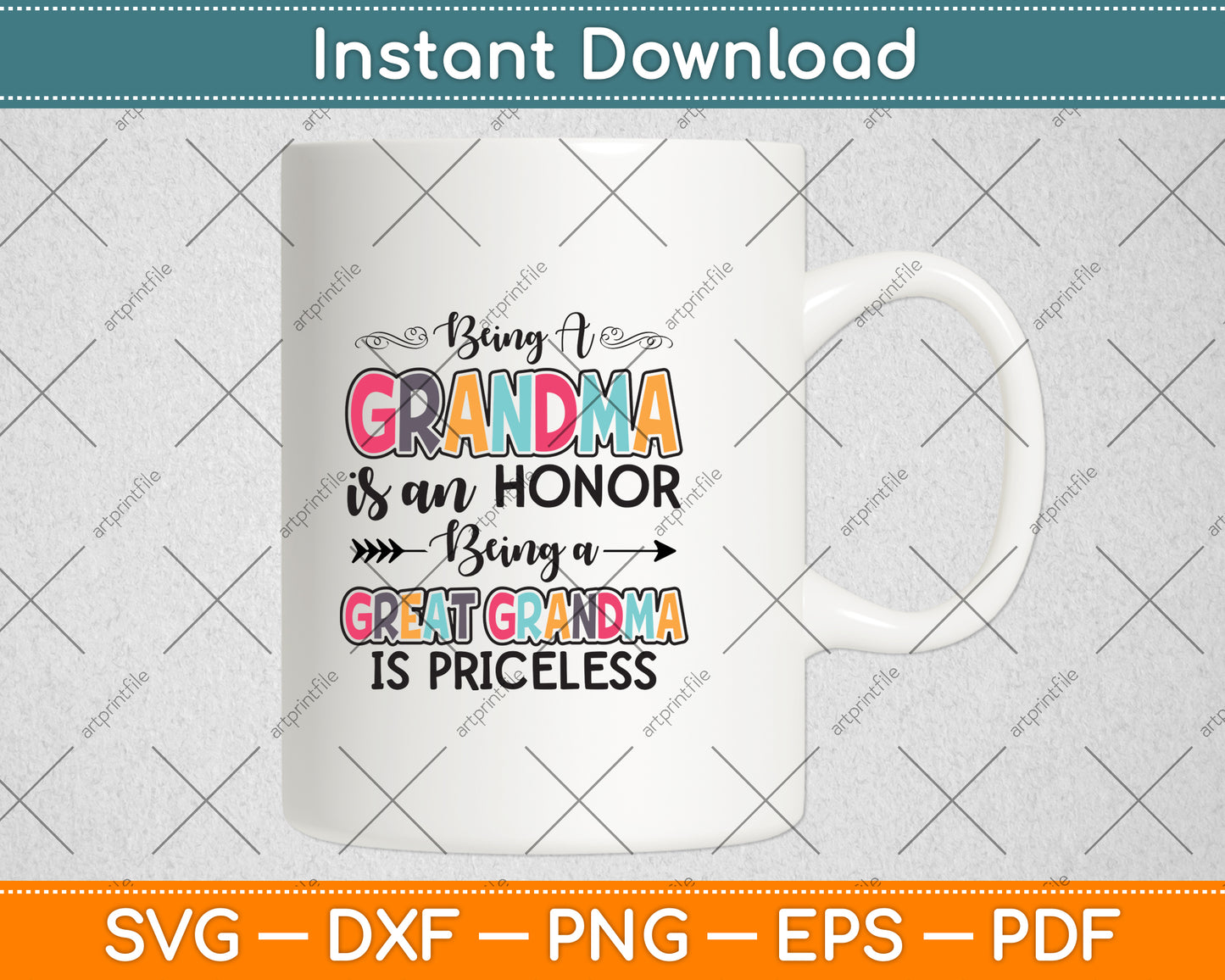 Being A Grandma Is An Honor Being Great Grandma Is Priceless Svg Digital Cutting File