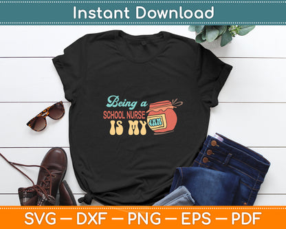 Being A School Nurse Is My Jam Back To School Nurse Svg Digital Cutting File