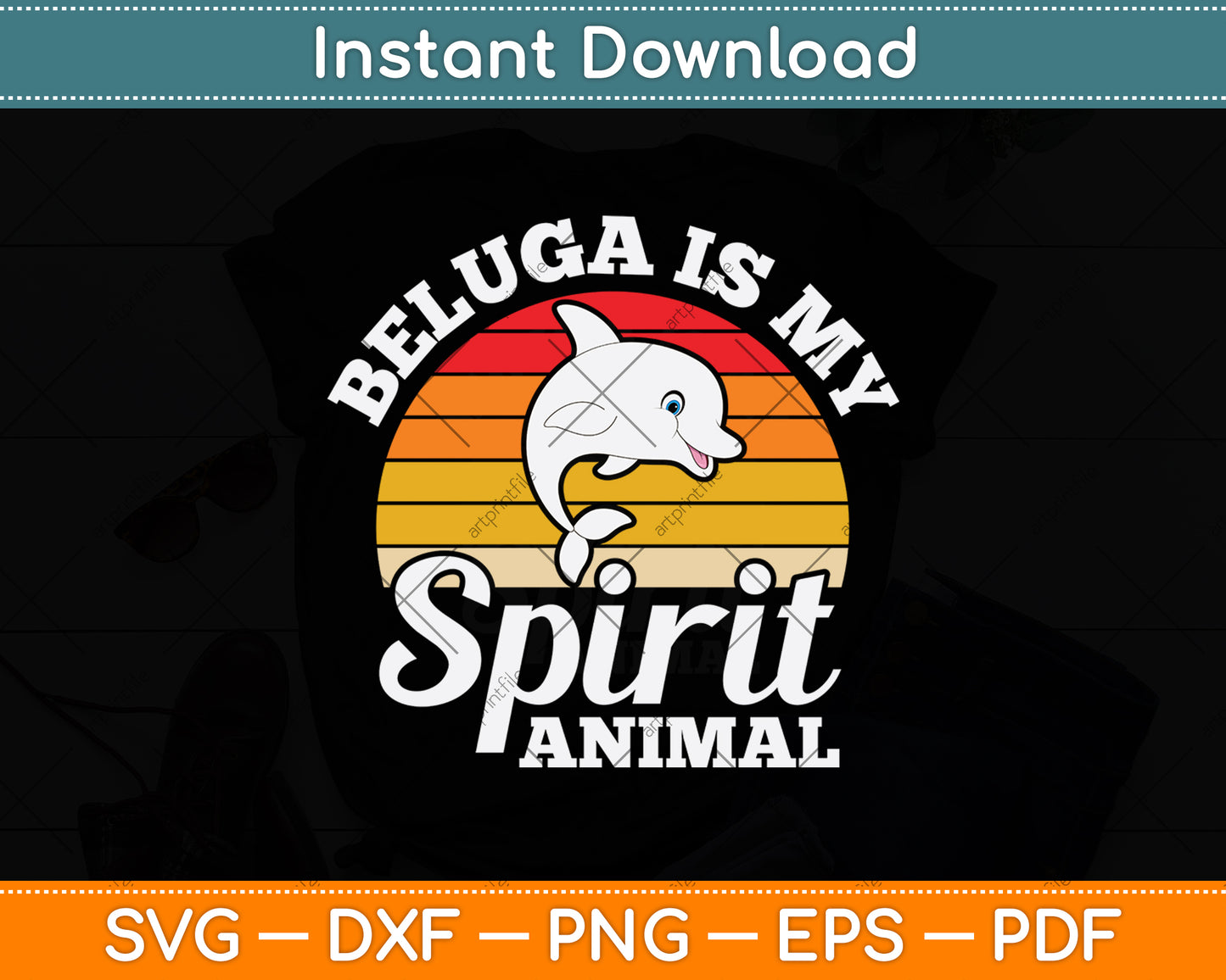 Beluga Is My Spirit Animal Svg Digital Craft Cutting File