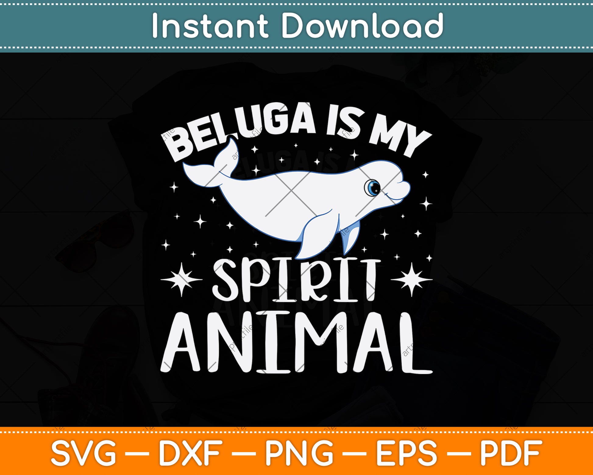Beluga Is My Spirit Animal Svg Digital Cutting File