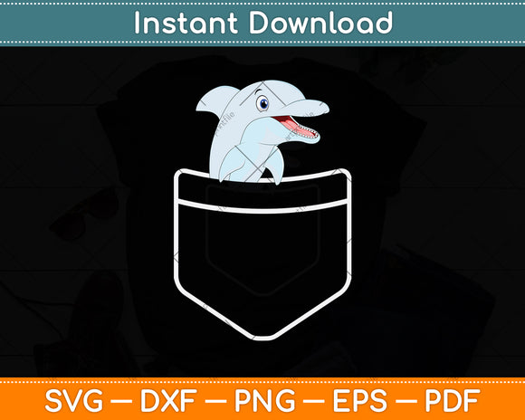 Beluga Whale In A Pocket Svg Digital Cutting File