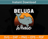 Beluga Whale Retro Vintage Svg Png Dxf Digital Cutting File