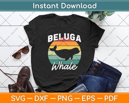 Beluga Whale Retro Vintage Svg Digital Cutting File
