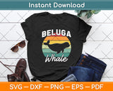 Beluga Whale Retro Vintage Svg Digital Cutting File