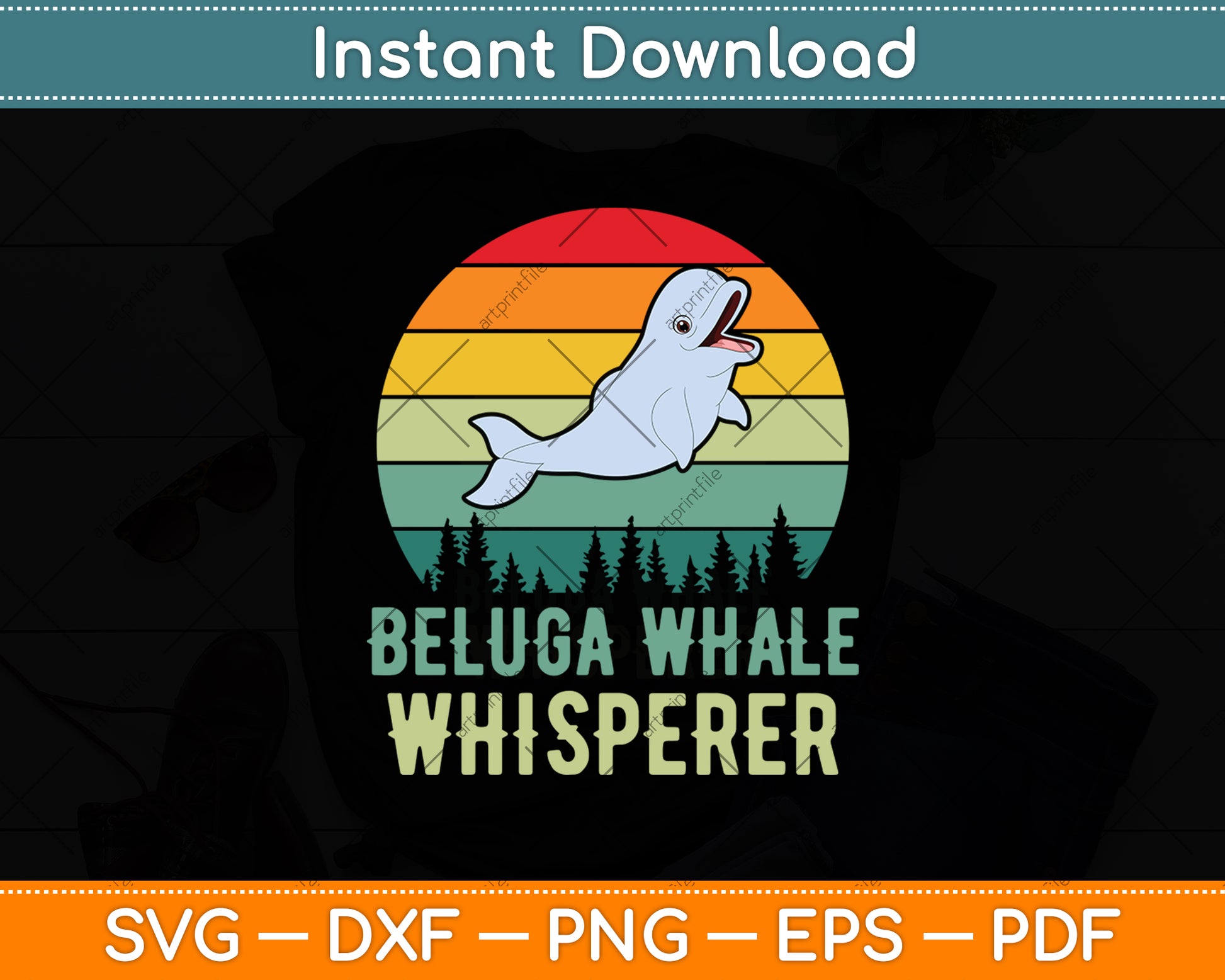 Beluga Whale Whisperer Svg Digital Cutting File