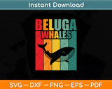 Beluga Whales Vintage Retro Svg Digital Cutting File